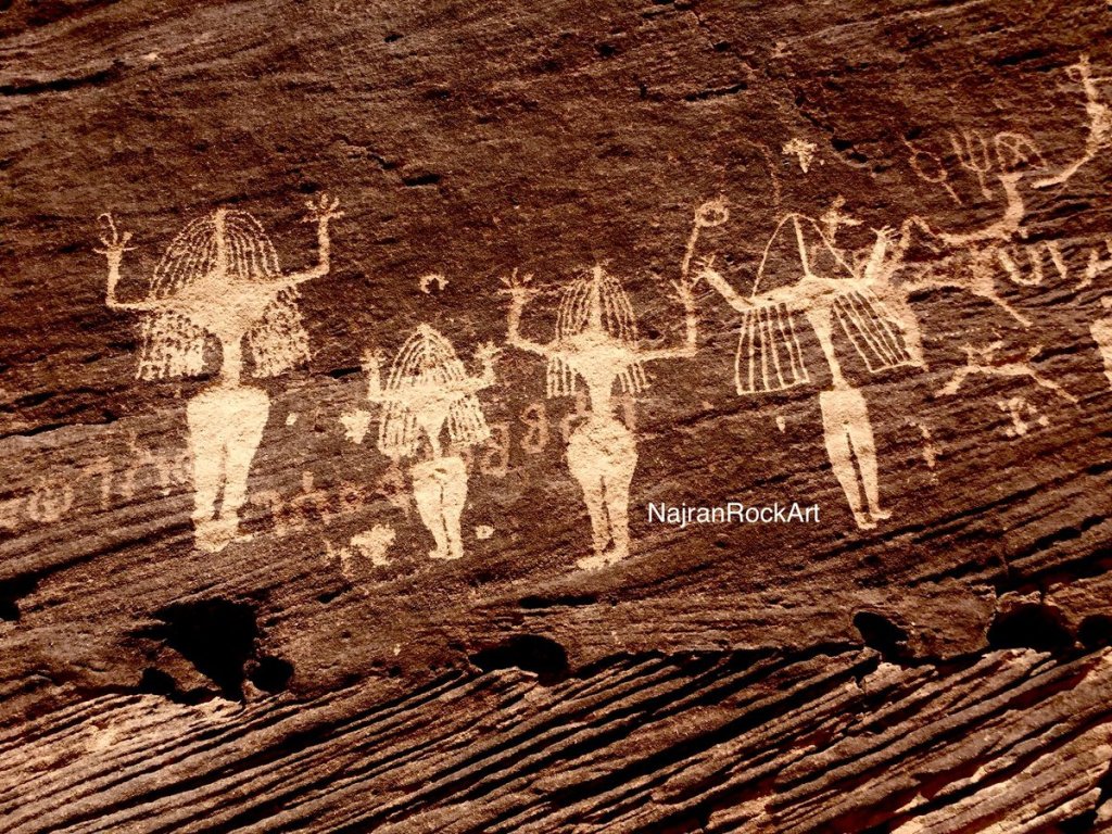 Dancing Women of Saudi Arabia Rock&nbsp;Paintings