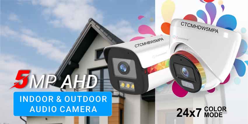 5MP AHD Dome and Bullet CCTV Camera with 24×7 Colour&nbsp;Monitoring