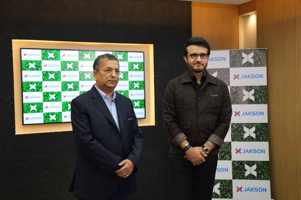 Saurav Ganguly with chairman of jakson